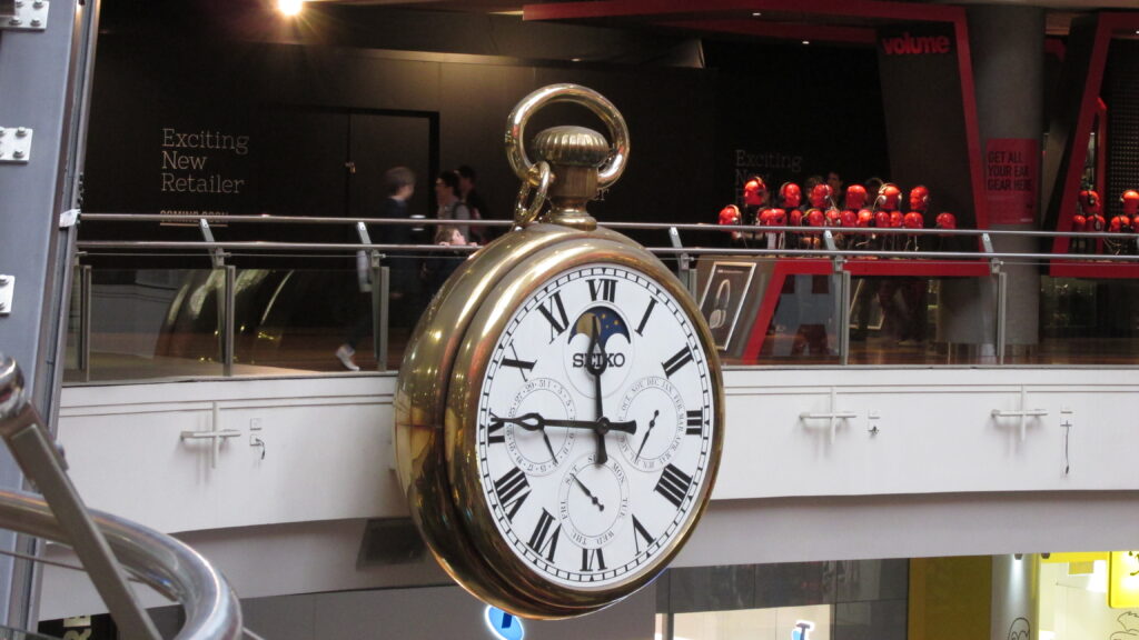 ショッピングモールにある時計
